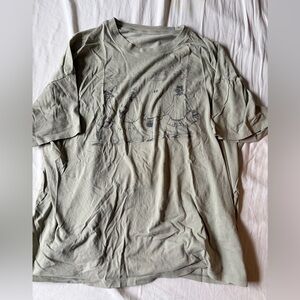 Light Olive Graphic Skeleton T-Shirt